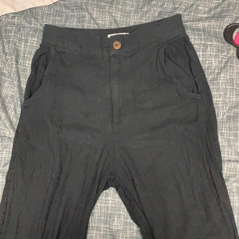 Hollister Black Button Flare Pants Size XS